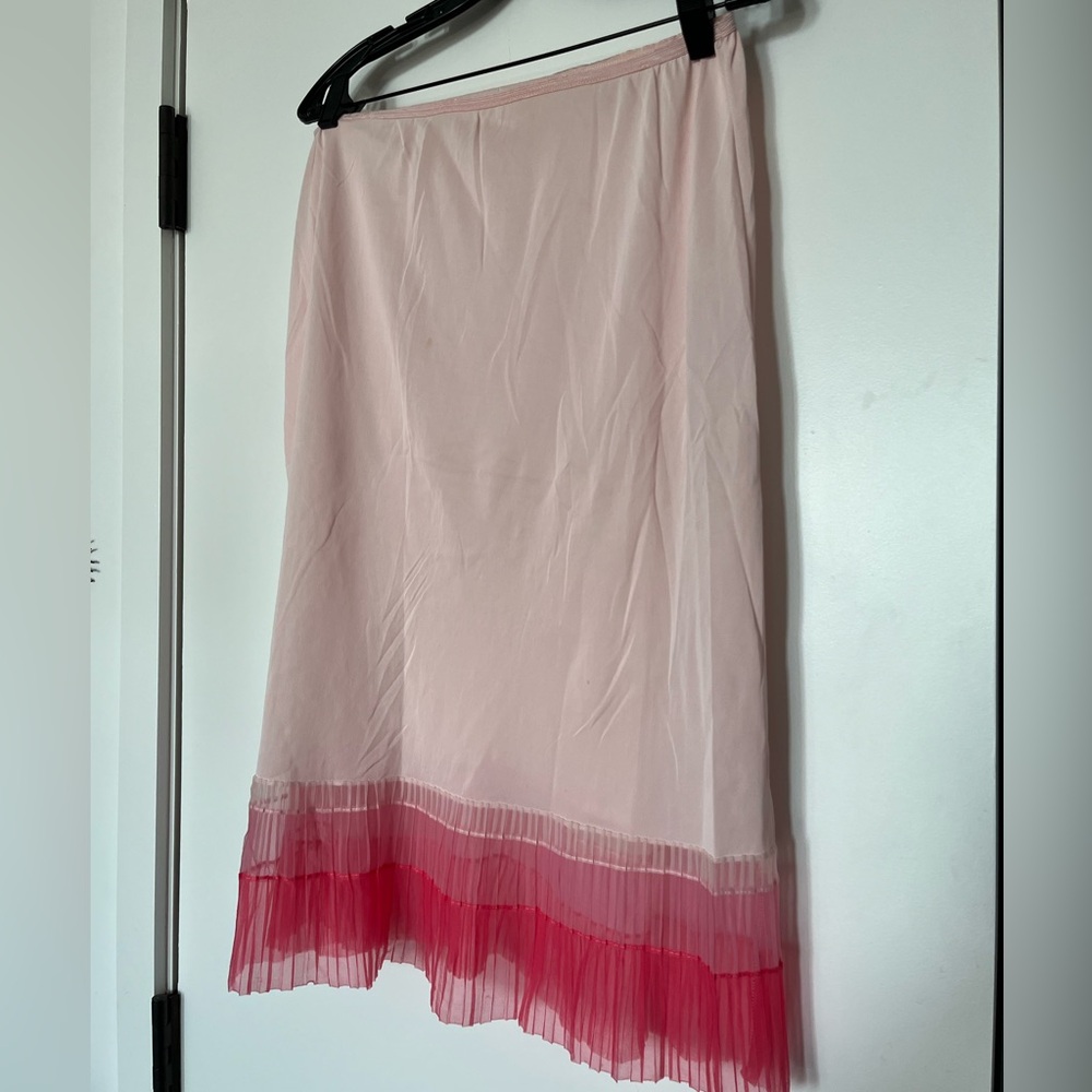 Vintage Half Slip with tricolored 6 inch hem.